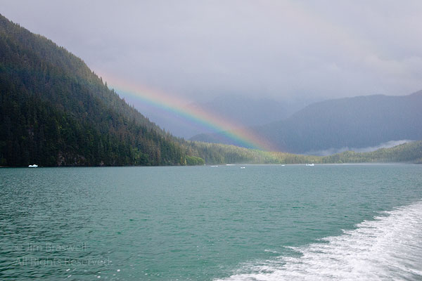Rainbow over LeConte Bay