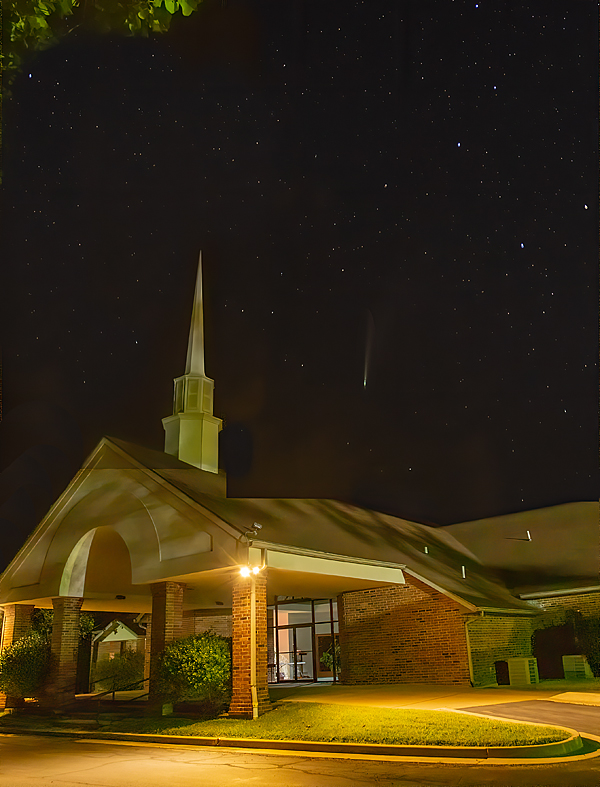 Comet NEOWISE over West Lake Christian Church