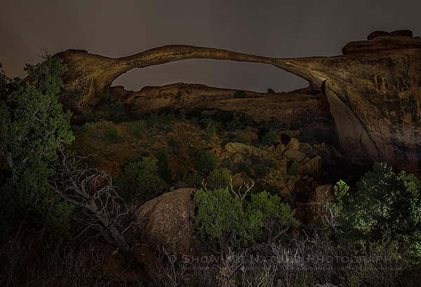 Landscape Arch at night