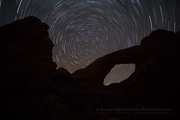 Star Trails over and through the North Window