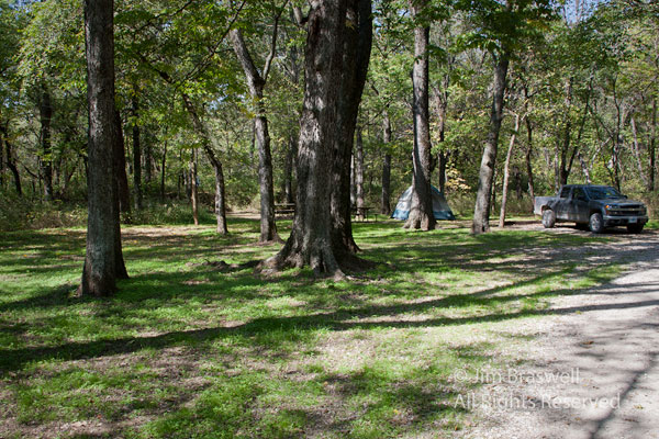 Camping at Prairie State Park